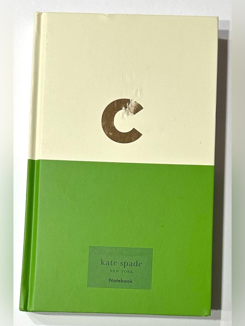 KATE SPADE Gold Foil Initial “C” Dipped Notebook Diary Journal, NEW - Picture 5 of 5